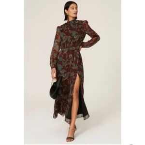 SALONI
Jacqui B Dress size 12 fall floral printed designer dress.